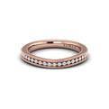 14kt Rose Gold Diamond Womens Matching Wedding Band