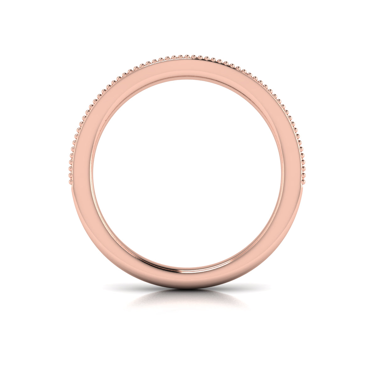 14kt Rose Gold Diamond Womens Matching Wedding Band