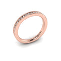 14kt Rose Gold Diamond Womens Matching Wedding Band