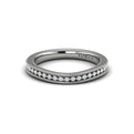 14K White Gold Diamond Womens Matching Wedding Band