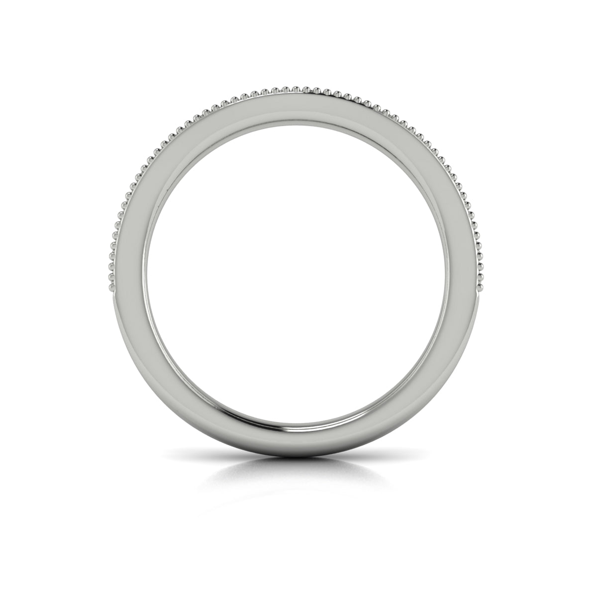 14K White Gold Diamond Womens Matching Wedding Band