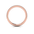 14kt Rose Gold Diamond Womens Matching Wedding Band