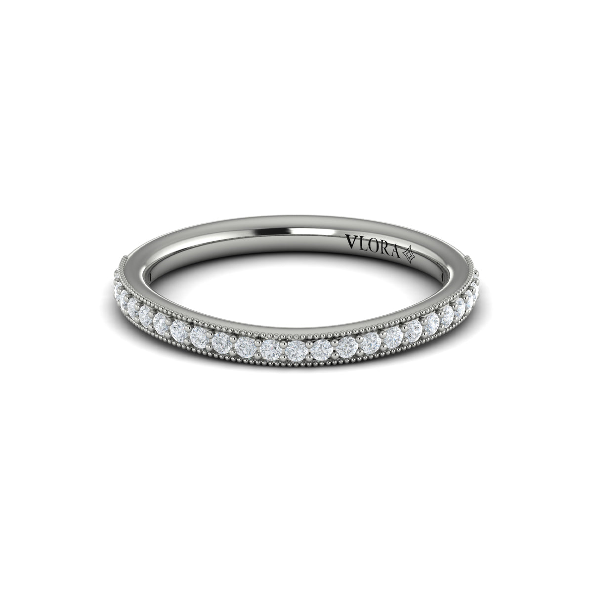 14K White Gold 0.25ct Diamond Womens Matching Wedding Band