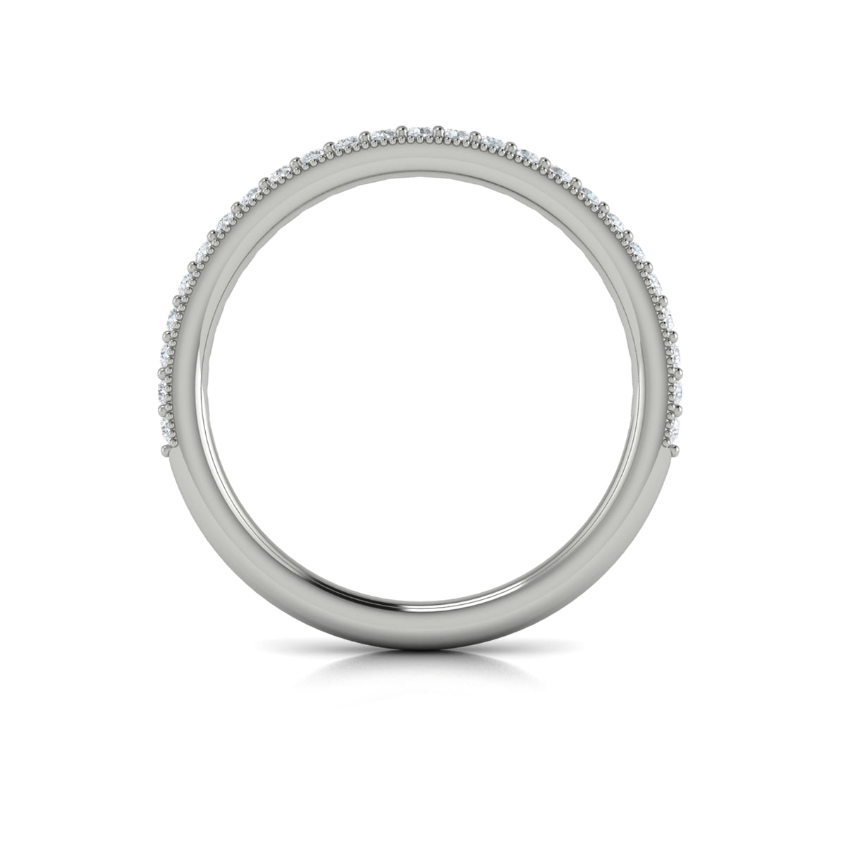 14K White Gold 0.25ct Diamond Womens Matching Wedding Band