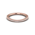 14kt Rose Gold Diamond Womens Matching Wedding Band