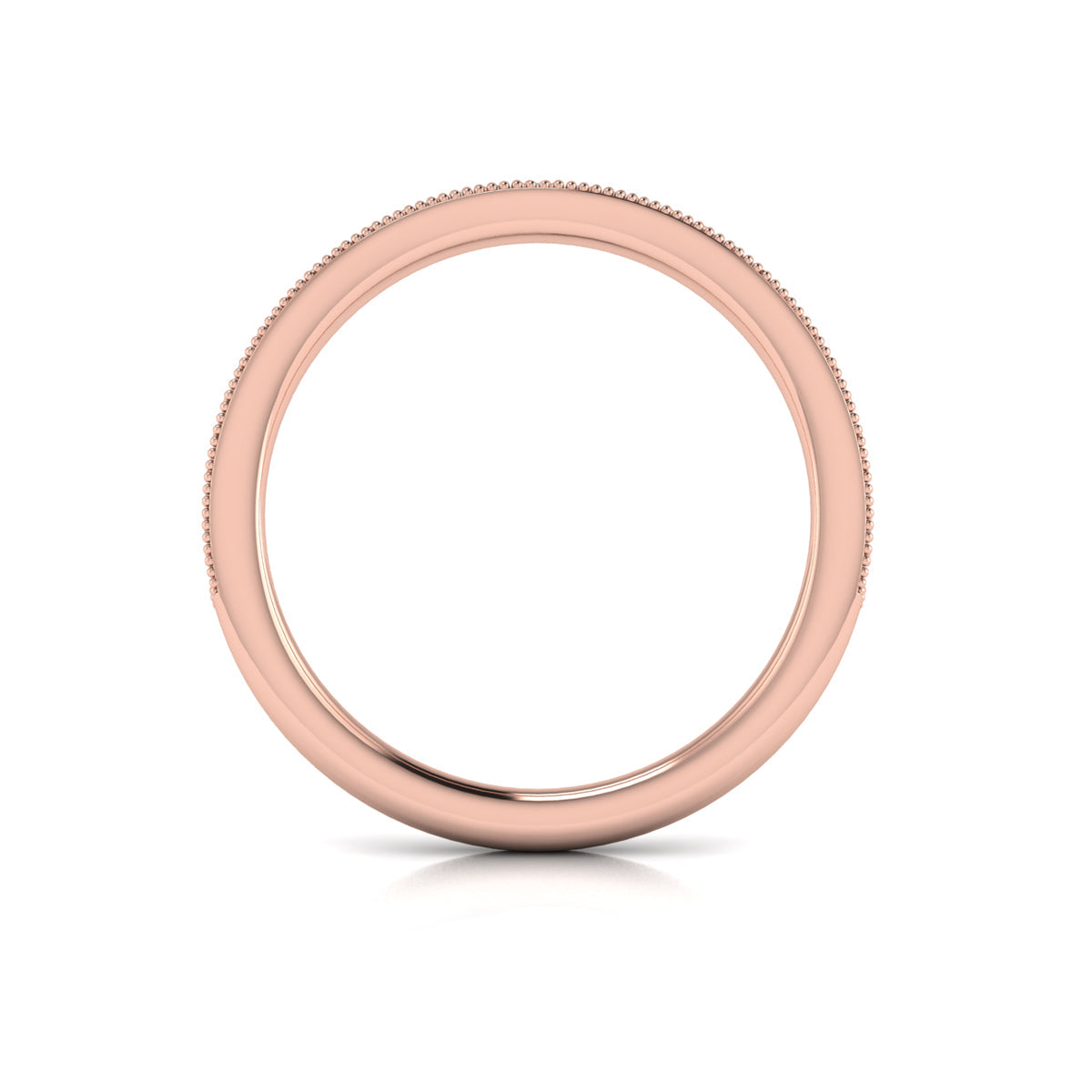 14kt Rose Gold Diamond Womens Matching Wedding Band