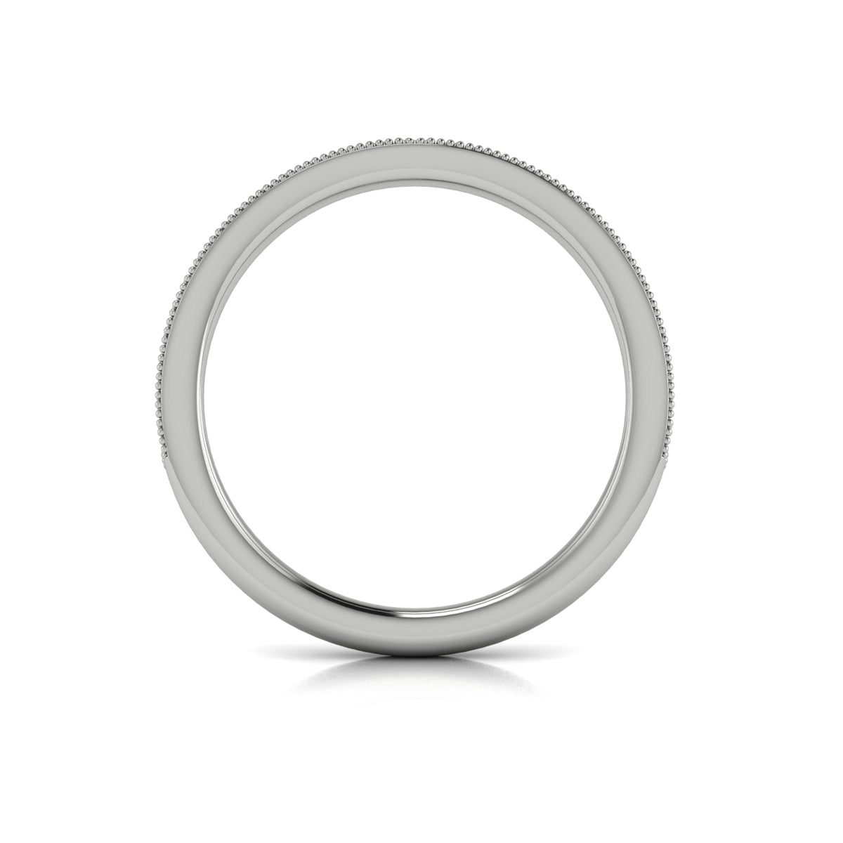 14K White Gold Diamond Womens Matching Wedding Band