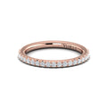 14kt Rose Gold Diamond Womens Matching Wedding Band