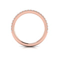 14kt Rose Gold Diamond Womens Matching Wedding Band