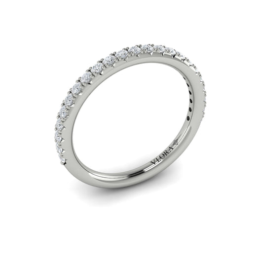 14K White Gold Diamond Womens Matching Wedding Band