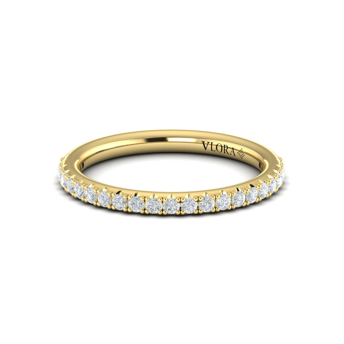 14kt Yellow Gold Diamond Womens Wedding Band