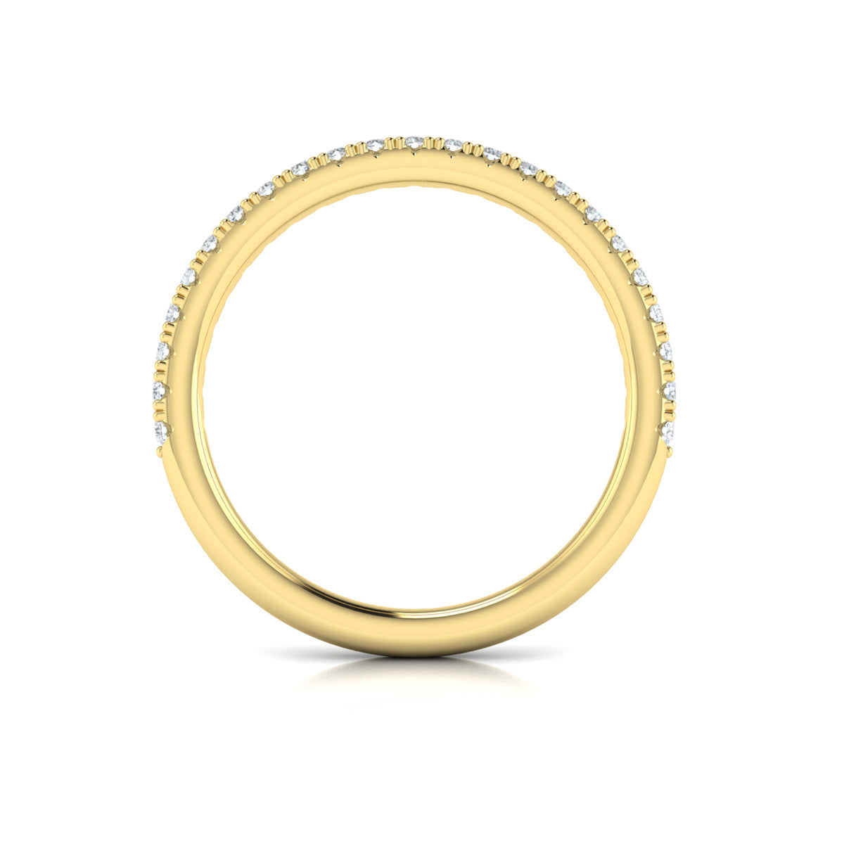 14kt Yellow Gold Diamond Womens Wedding Band