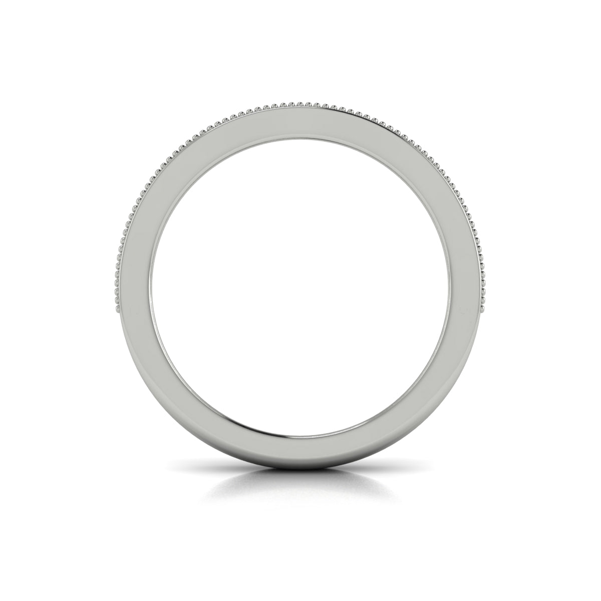14K White Gold Diamond Womens Matching Wedding Band
