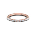 14kt Rose Gold Emerald Cut Womens Matching Band