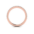 14kt Rose Gold Emerald Cut Womens Matching Band