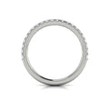 14K White Gold Emerald Cut Diamond Matching Wedding Band