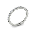 14K White Gold Emerald Cut Diamond Matching Wedding Band