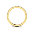 14kt Yellow Gold Emerald Cut Diamond Womens Wedding Band