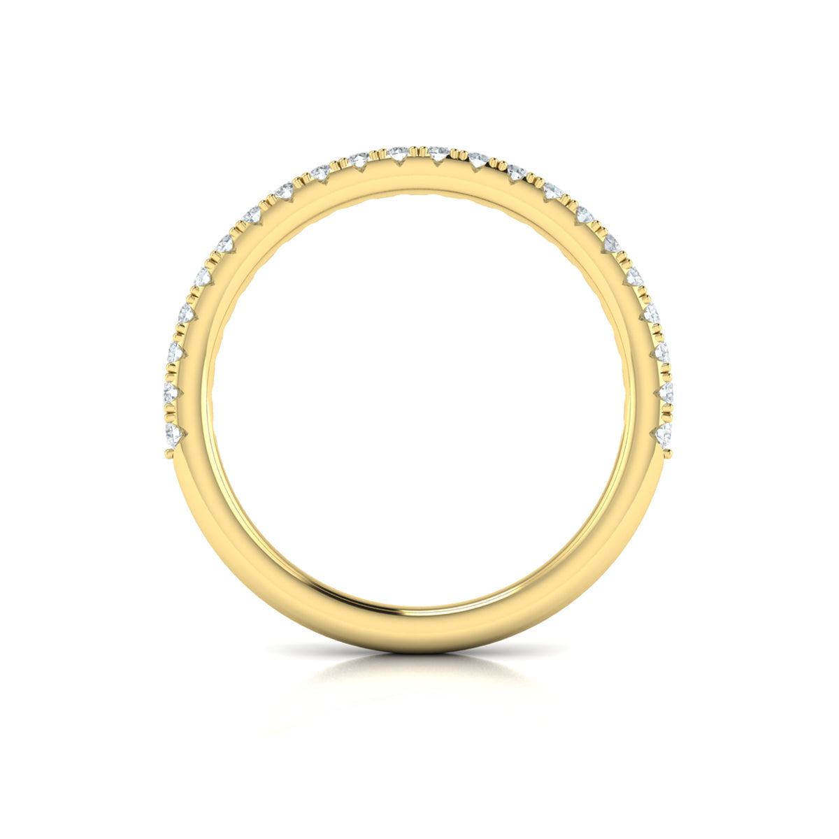 14kt Yellow Gold Emerald Cut Diamond Womens Wedding Band