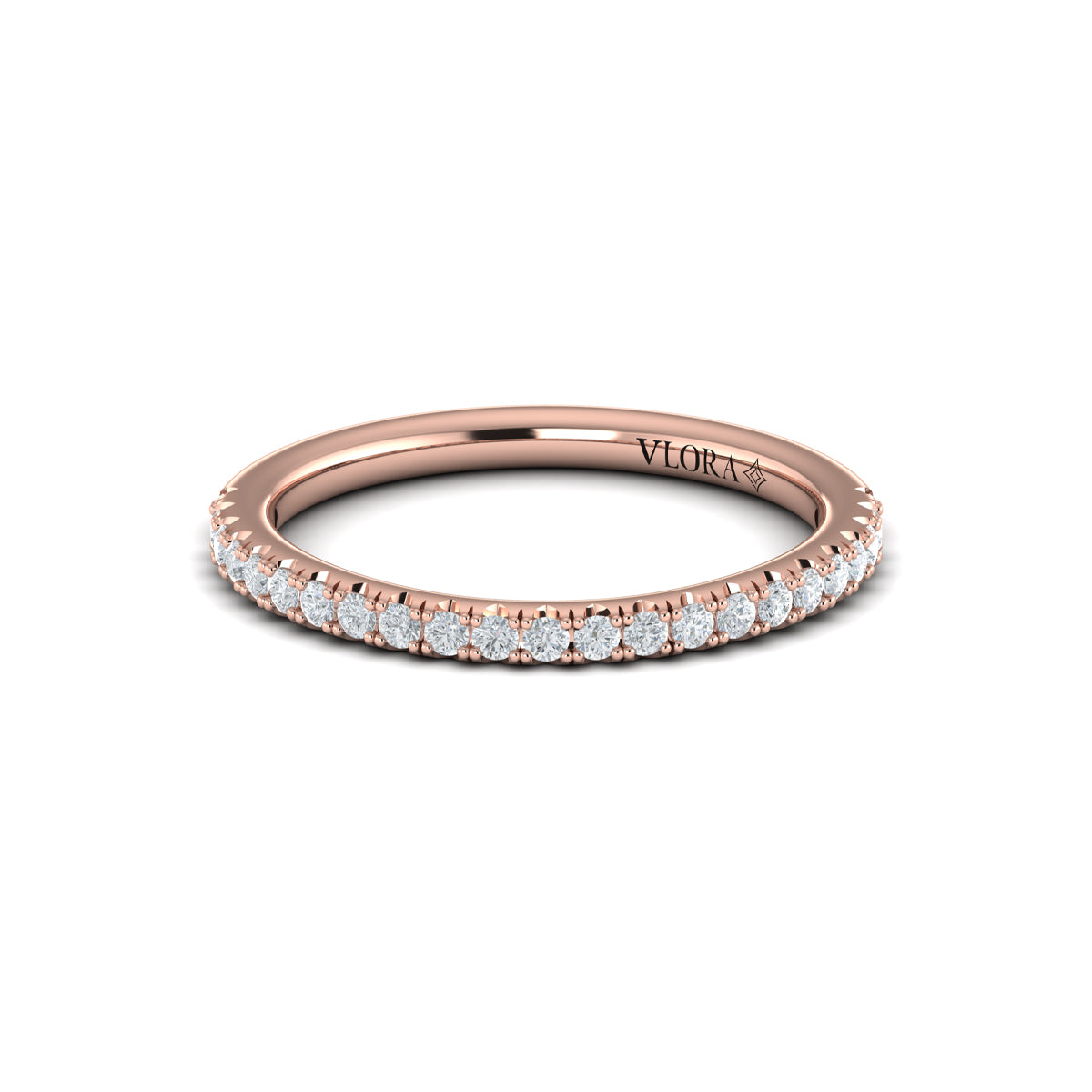 14kt Rose Gold Womens Matching Wedding Band