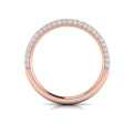 14kt Rose Gold Diamond Womens Matching Wedding Band