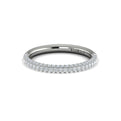 14K White Gold Pave Diamond Womens Wedding Band