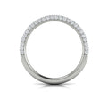 14K White Gold Pave Diamond Womens Wedding Band
