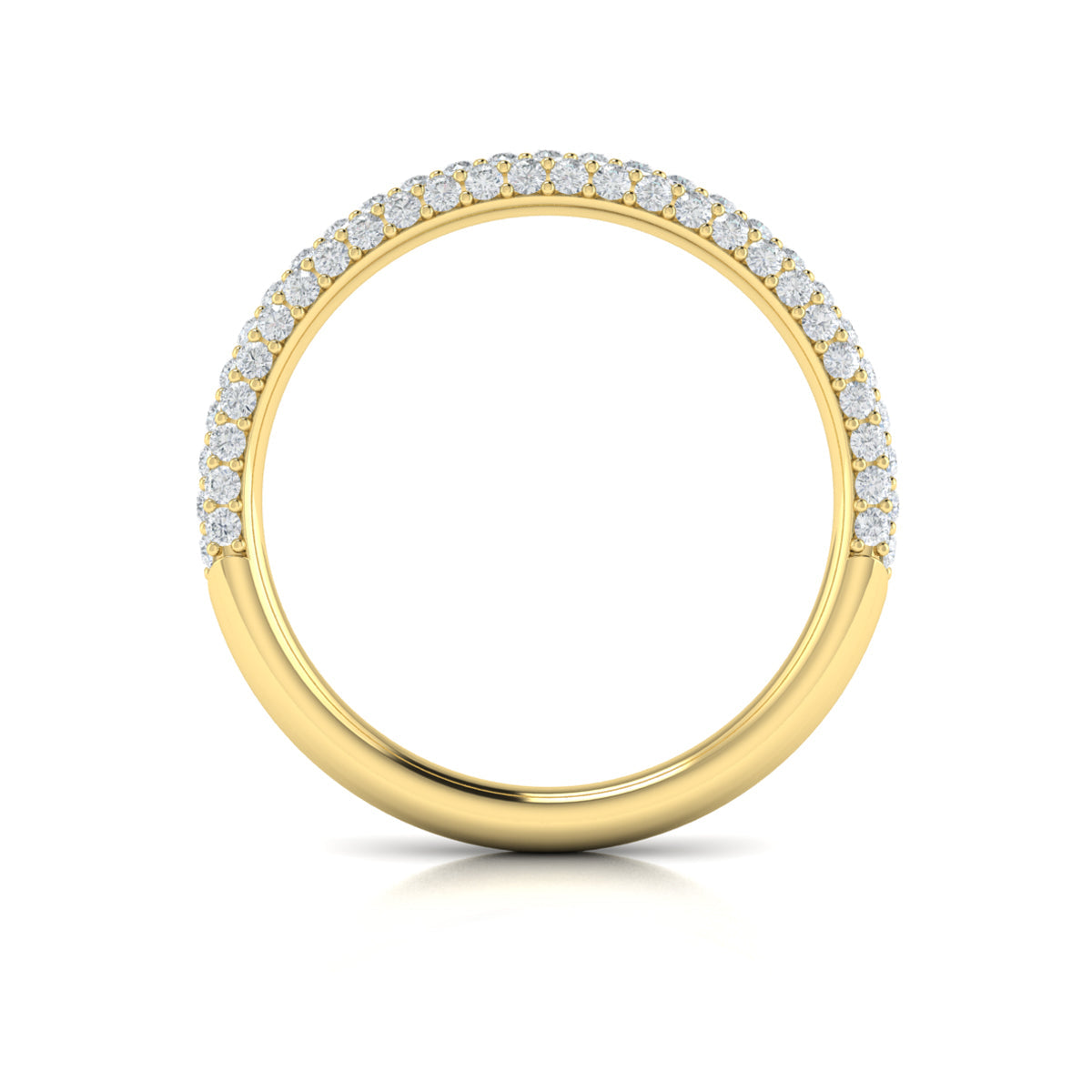 14kt Yellow Gold Diamond Womens Matching Wedding Band