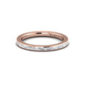 14kt Rose Gold Oval Diamond Womens Wedding Band