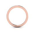 14kt Rose Gold Oval Diamond Womens Wedding Band