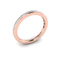 14kt Rose Gold Oval Diamond Womens Wedding Band