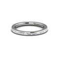 14K White Gold Oval Diamond Womens Wedding Band