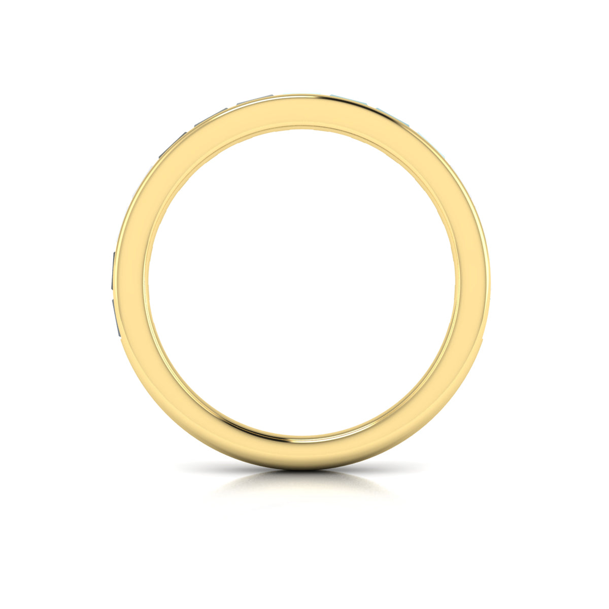 14kt Yellow Gold Oval Diamond Womens Matching Band