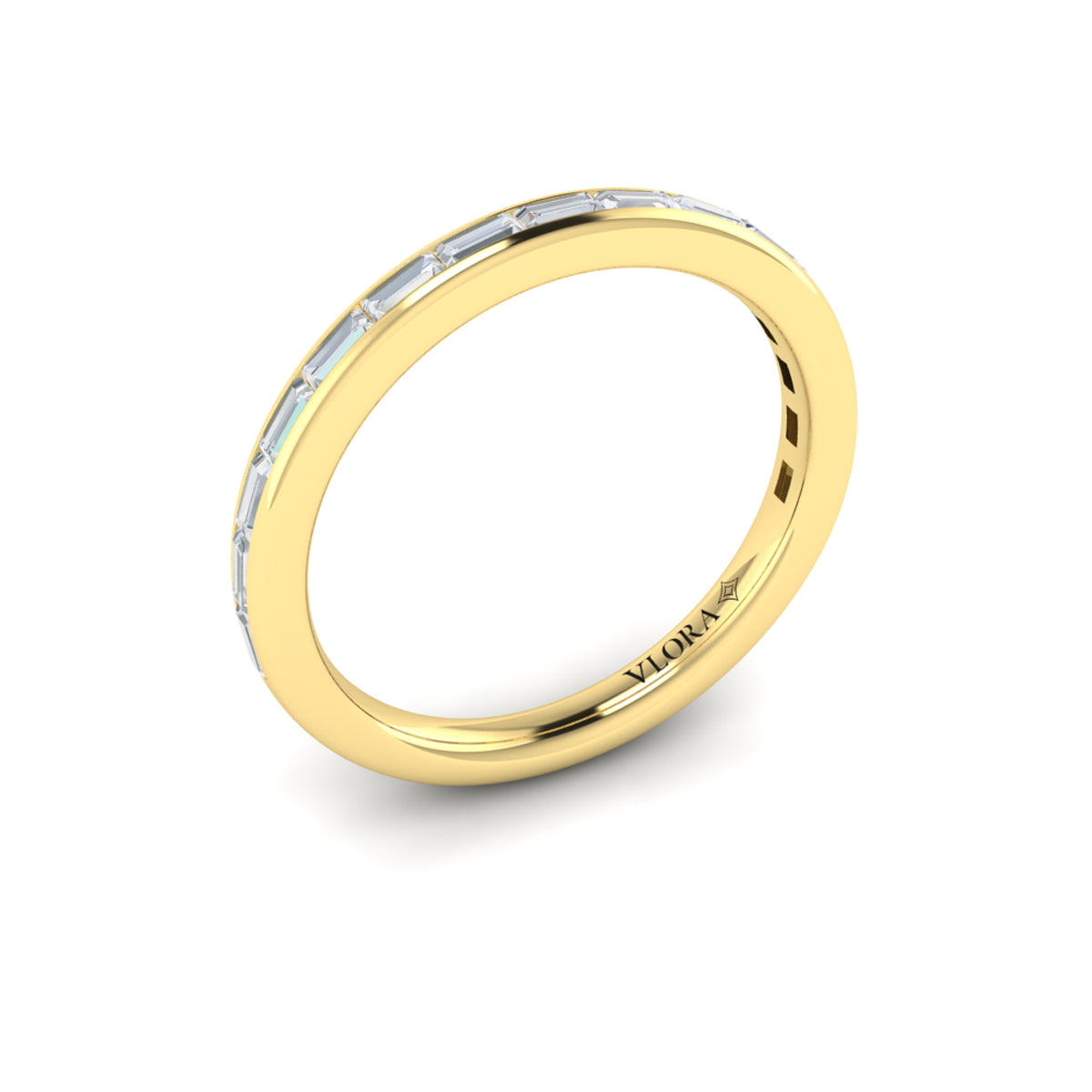 14kt Yellow Gold Oval Diamond Womens Matching Band