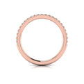 14kt Rose Gold Diamond Womens Matching Wedding Band