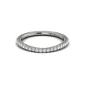 14K White Gold Diamond Womens Matching Wedding Band