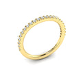 18kt Yellow Gold Diamond Womens Matching Wedding Band