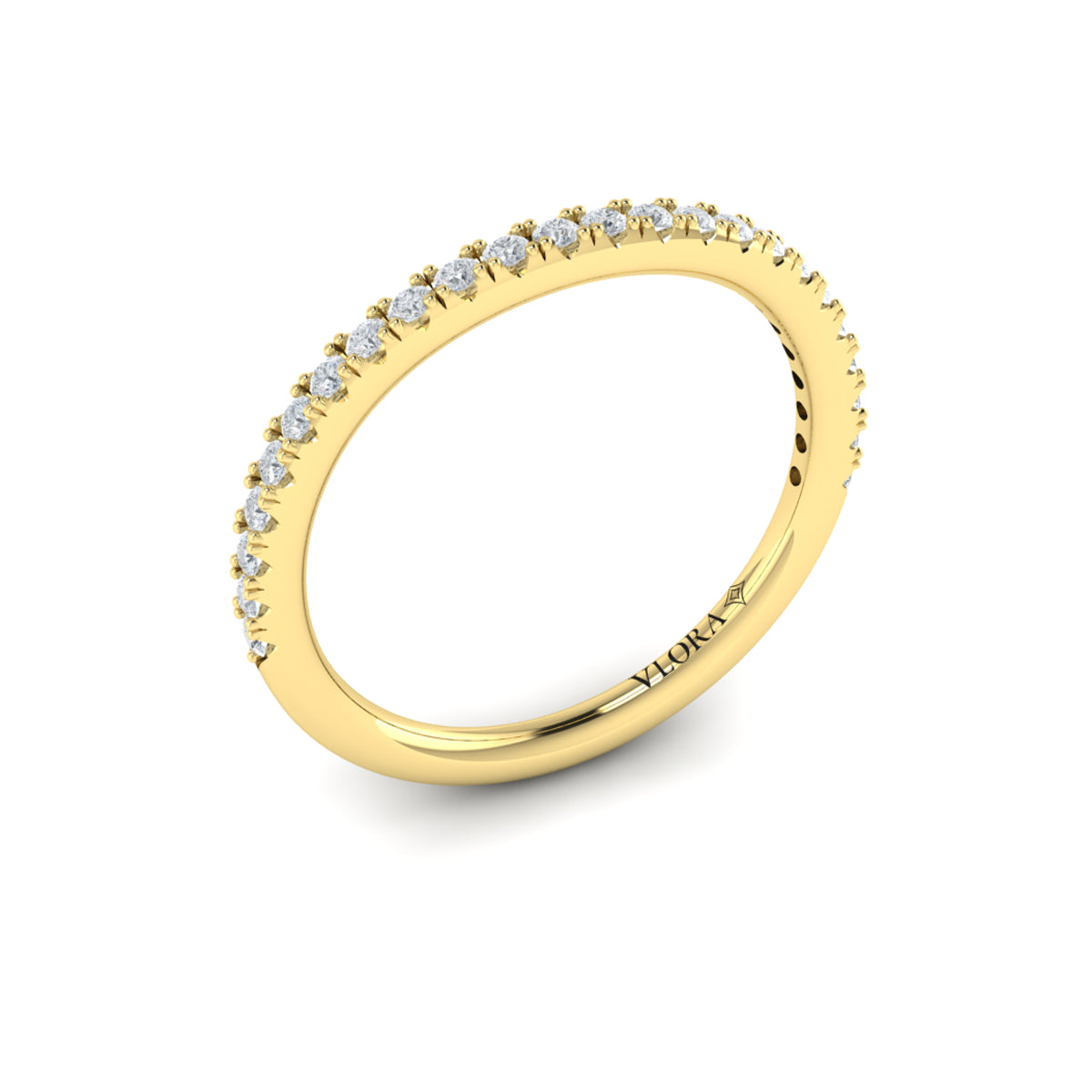 18kt Yellow Gold Diamond Womens Matching Wedding Band