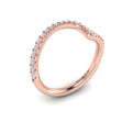 14kt Rose Gold Diamond Womens Matching Wedding Band