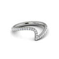 14K White Gold Diamond Womens Matching Wedding Band