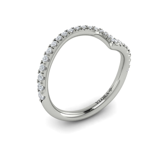 14K White Gold Diamond Womens Matching Wedding Band