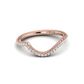 14kt Rose Gold Diamond Womens Matching Wedding Band