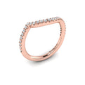 14kt Rose Gold Diamond Womens Matching Wedding Band