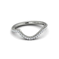 14K White Gold Diamond Womens Matching Wedding Band