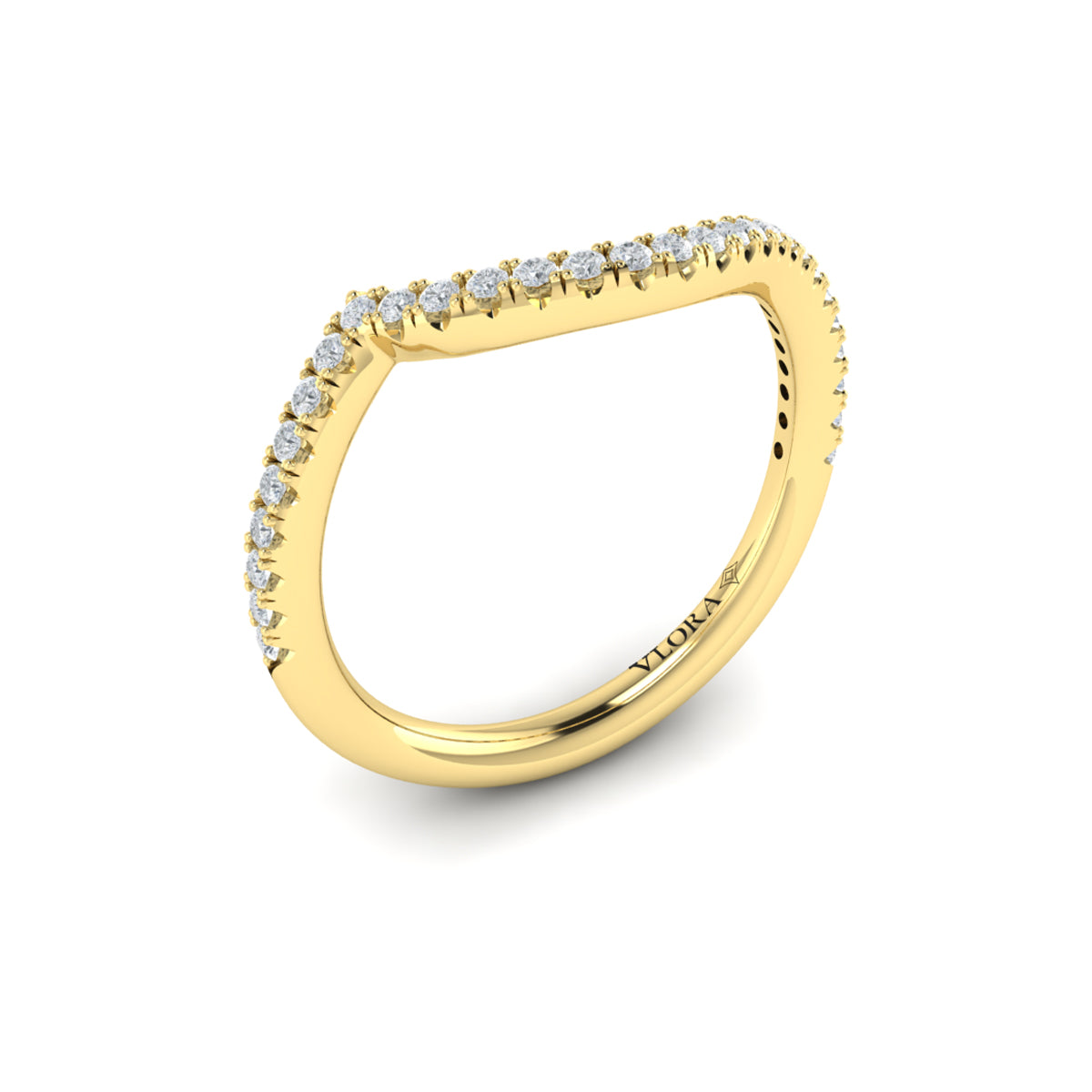 14kt Yellow Gold Diamond Womens Matching Wedding Band