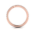 18kt Rose Gold Diamond Womens Matching Wedding Band