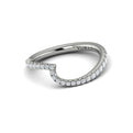 14K White Gold Diamond Womens Matching Wedding Band