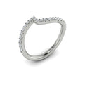 14K White Gold Diamond Womens Matching Wedding Band