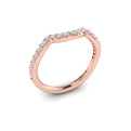 14kt Rose Gold Diamond Womens Wedding Band