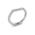14K White Gold Diamond Womens Matching Wedding Band